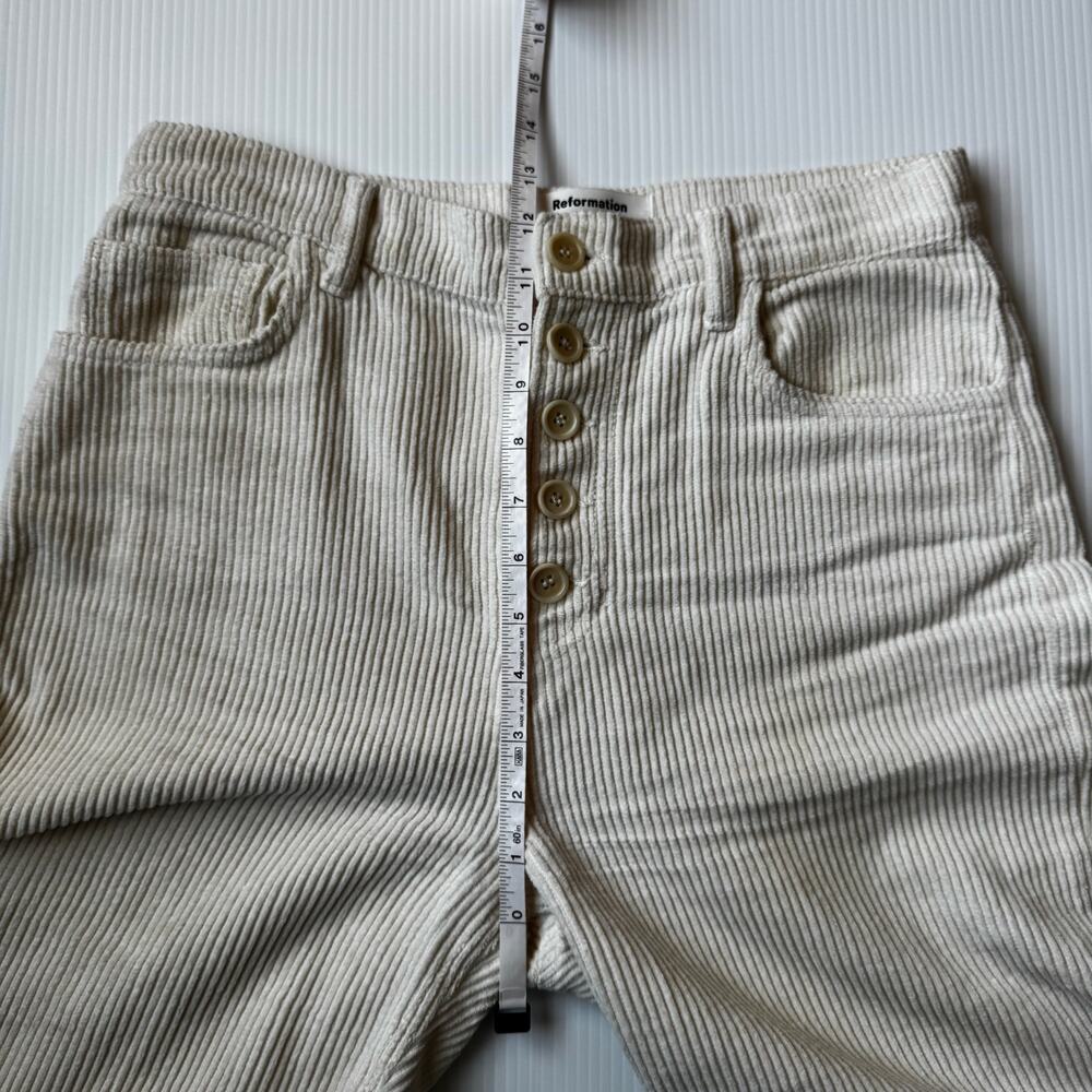Reformation Cynthia Corduroy Pants 28 Cream Straight Cozy Nostalgic Retro Ivy - Picture 6 of 16